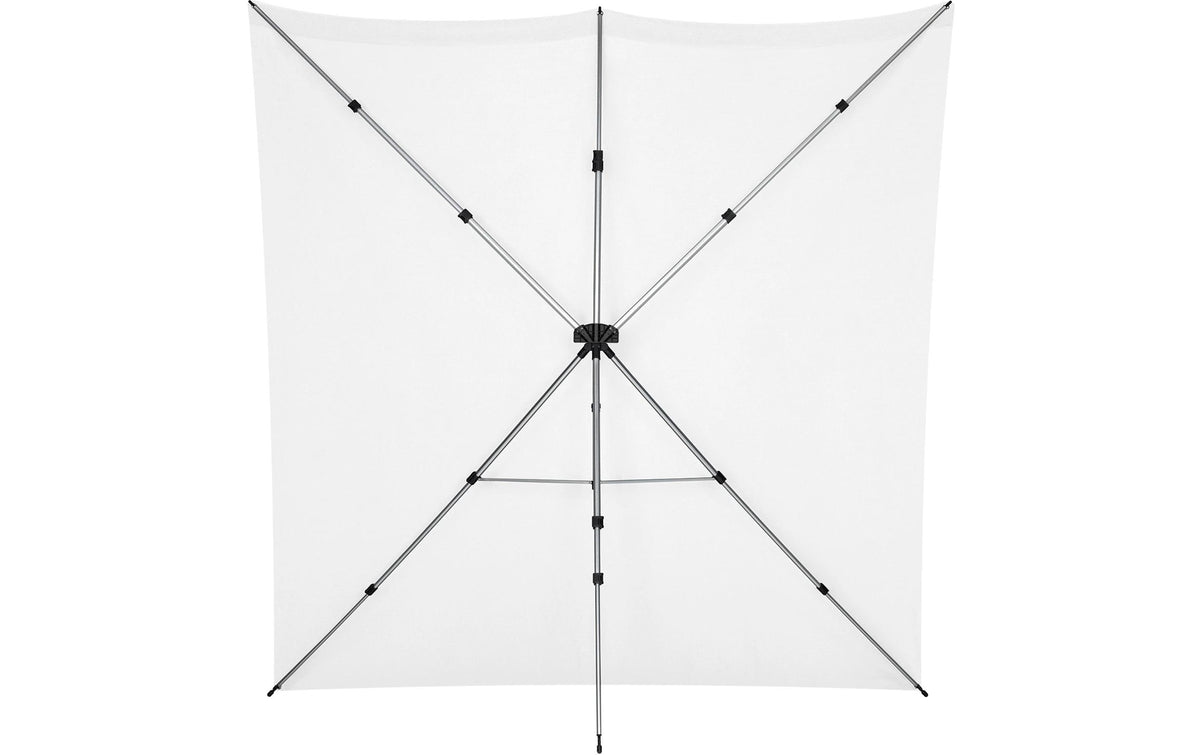 Westcott X-Drop Pro Hintergrundstoff – 2438 × 2438 mm, Polyester, mit Tragetasche – Weiss