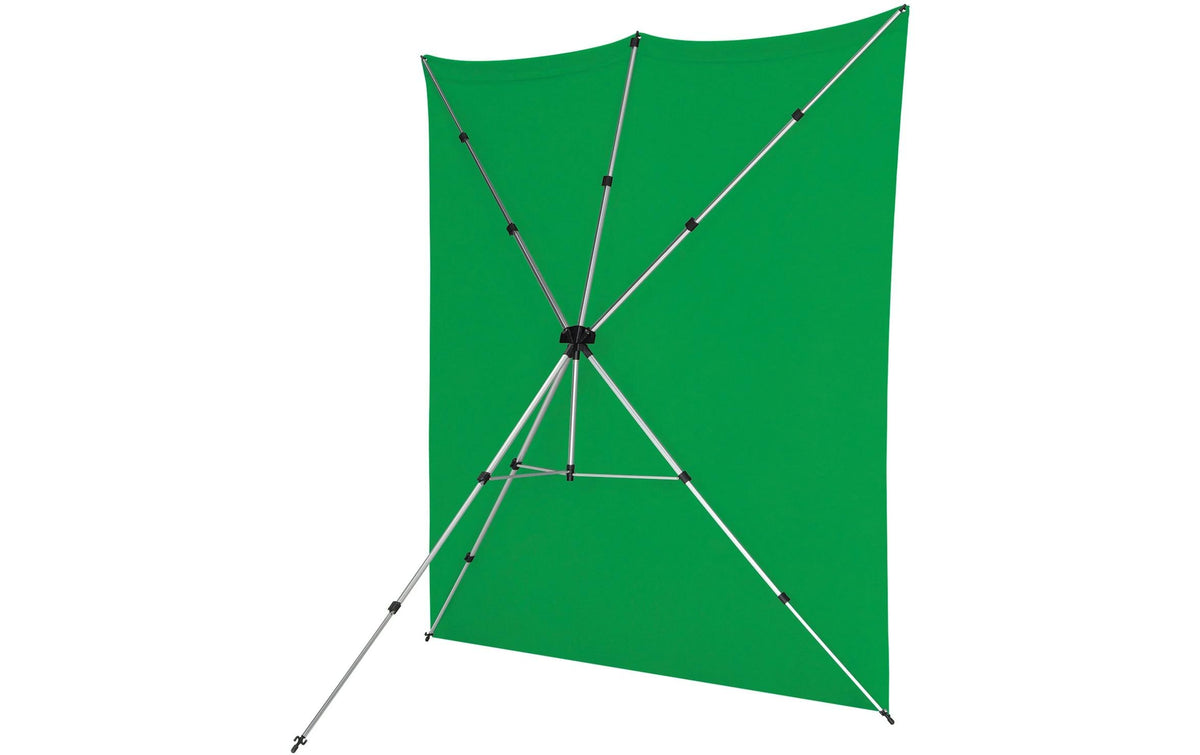 Westcott X-Drop Pro Hintergrundstoff – 2438 × 2438 mm, Polyester – Chroma-Key Grün – mit Tragetasche