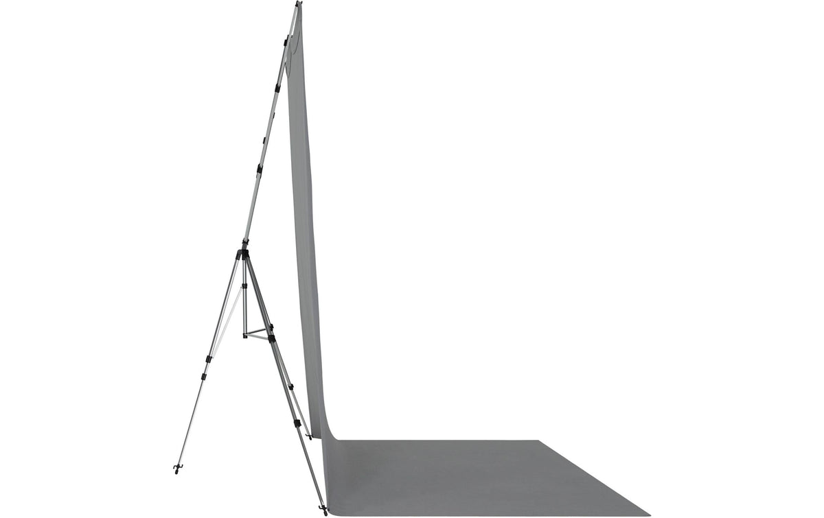 Westcott X-Drop Pro Hintergrundtuch – 2 438 × 3 962 mm, Polyester – Grau, mit Tragetasche