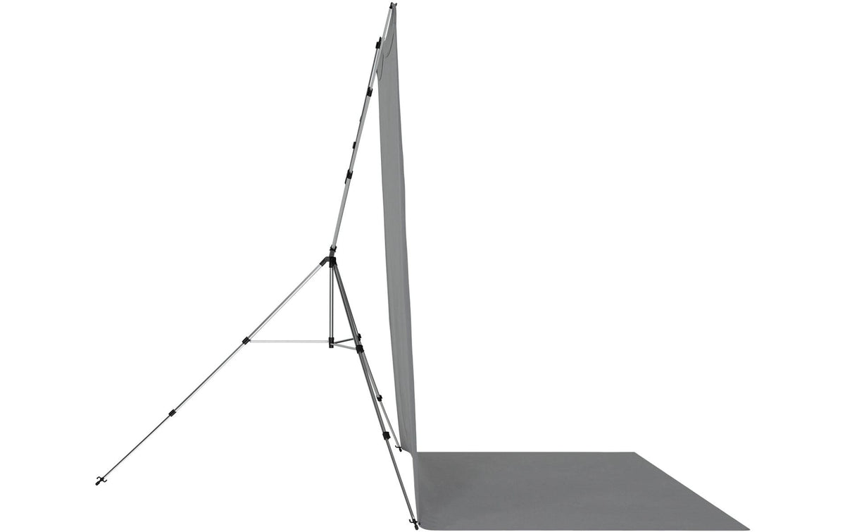 Westcott X-Drop Pro Hintergrundtuch – 2 438 × 3 962 mm, Polyester – Grau, mit Tragetasche