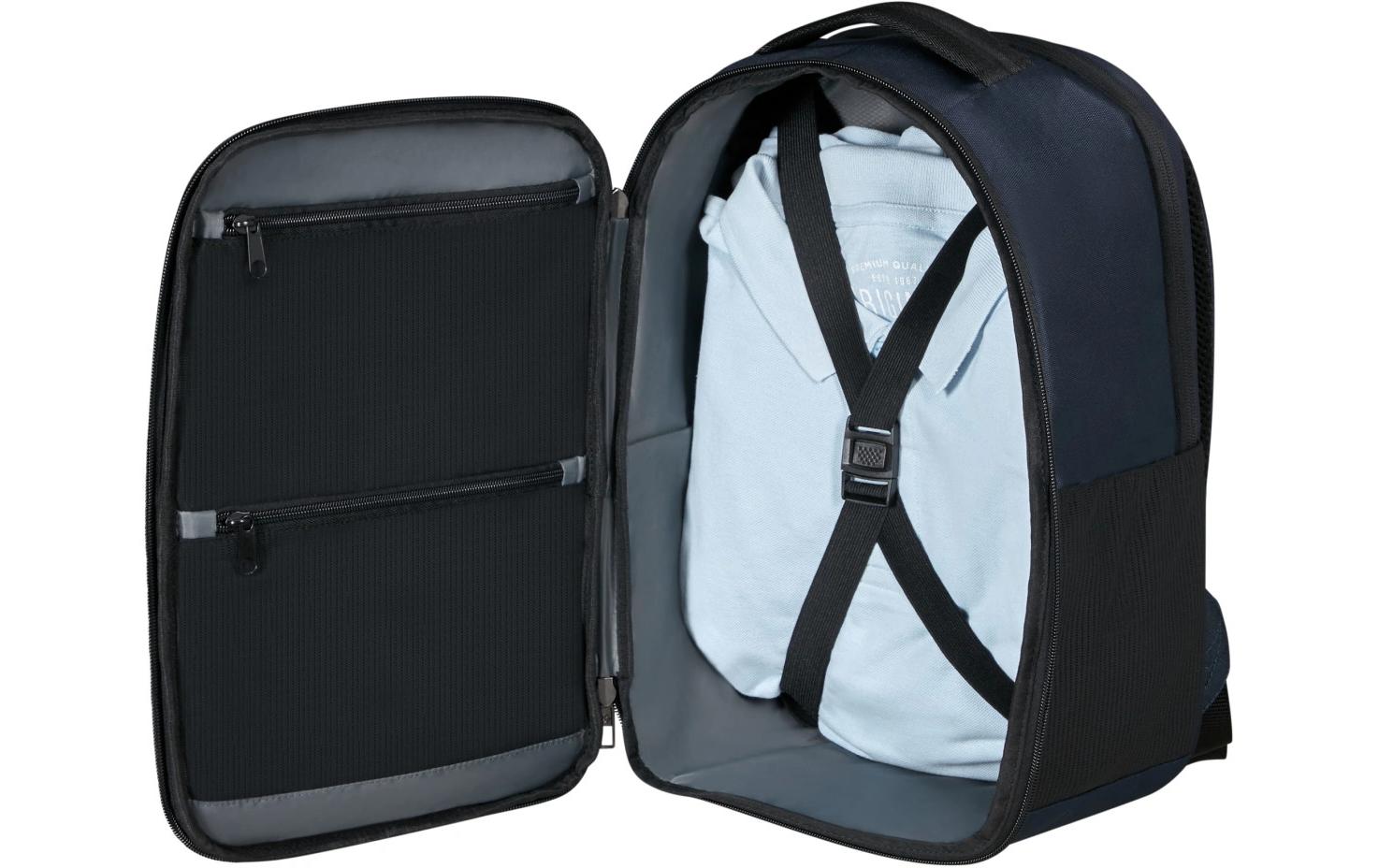 Samsonite Notebook-Rucksack GUARDIT 3.0 BP UNDERSEAT XS – rPET-Polyester – Blau, 250 × 400 × 200 mm