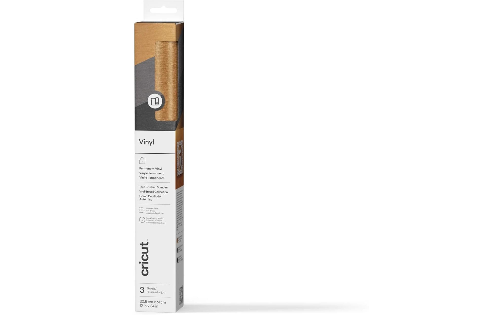 Cricut Vinylfolie Premium Brushed – 30,5 × 61 cm, mehrfarbig – selbstklebend, für Schneideplotter