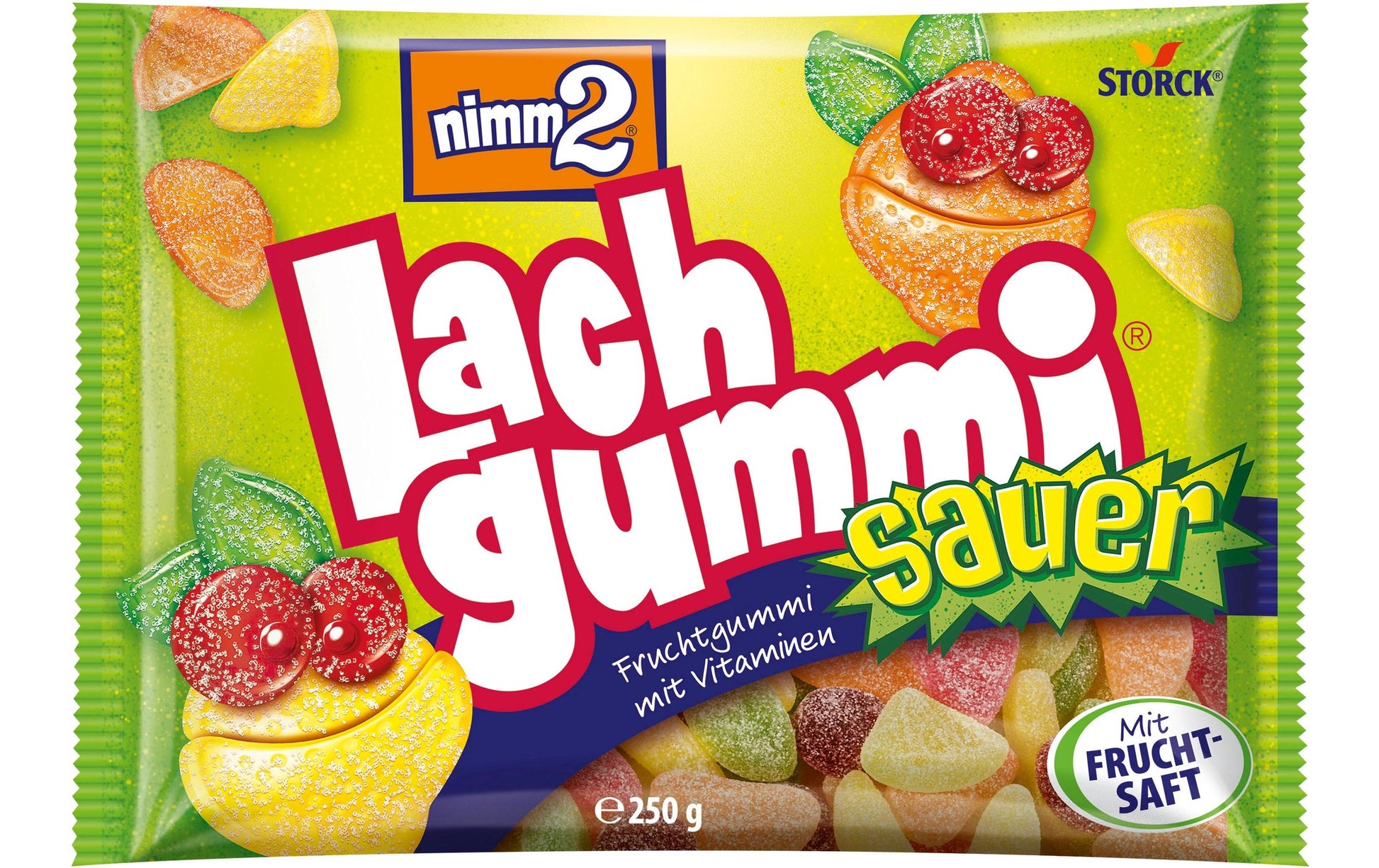 Storck Nimm2 Lachgummi – Sauer, Glutenfrei – 250 g