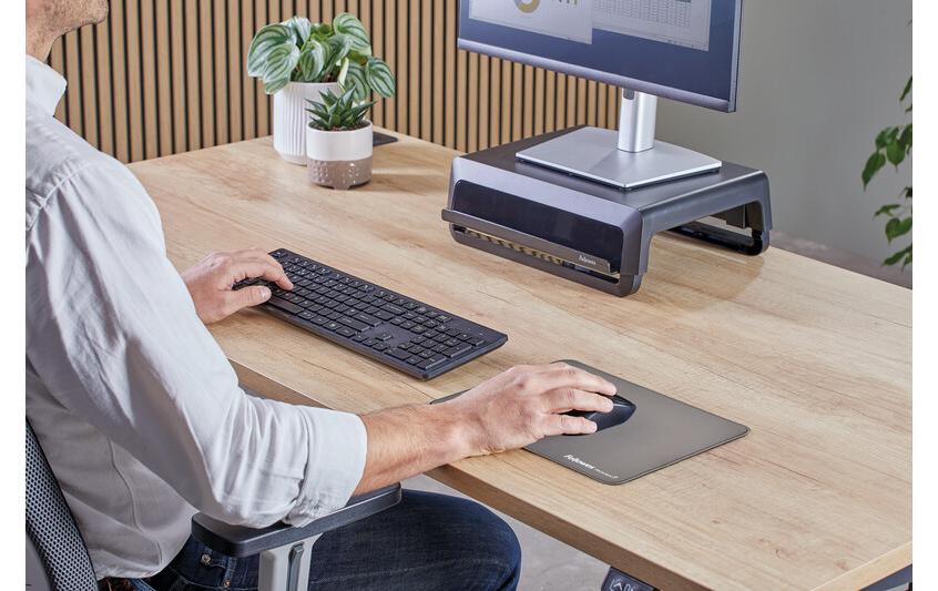 Fellowes Breyta XL – Mauspad – 280 × 210 mm, Grau