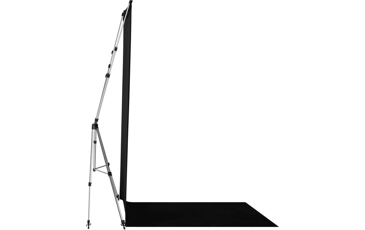 Westcott X-Drop Pro Hintergrund – 3658 × 1524 mm, Polyester, mit Tragetasche – Schwarz (Rich Black)