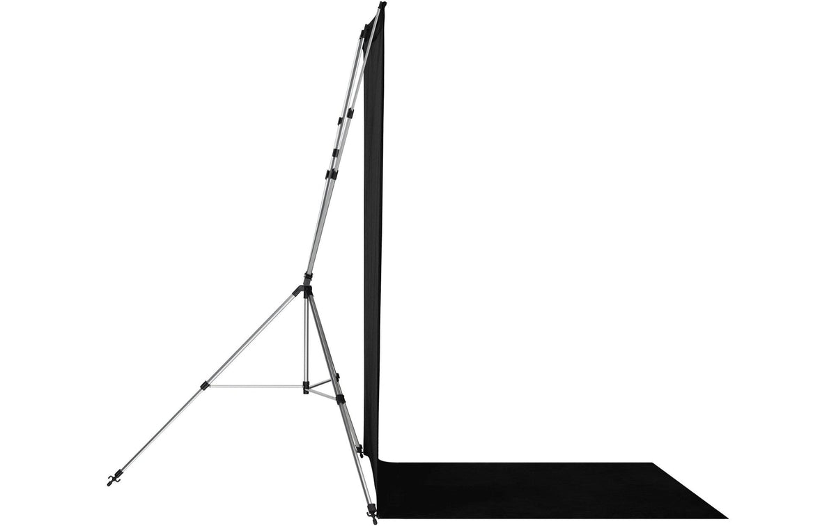 Westcott X-Drop Pro Hintergrund – 3658 × 1524 mm, Polyester, mit Tragetasche – Schwarz (Rich Black)