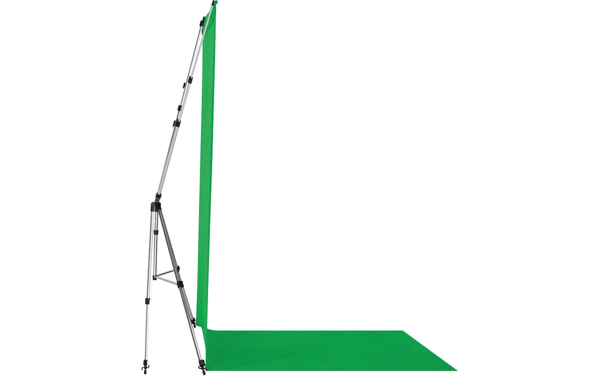 Westcott X-Drop Pro Hintergrund – 3658 × 1524 mm, Chroma-Key Grün, Polyester – mit Tragetasche