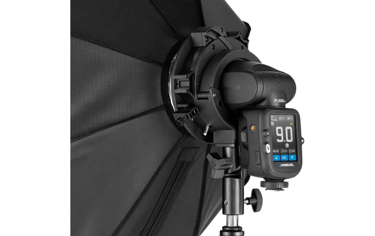 Westcott Quick-Mount S-Halterung 2 Geschwindigkeitsring – für Bowens – Schwarz – 241 × 160 × 58 mm