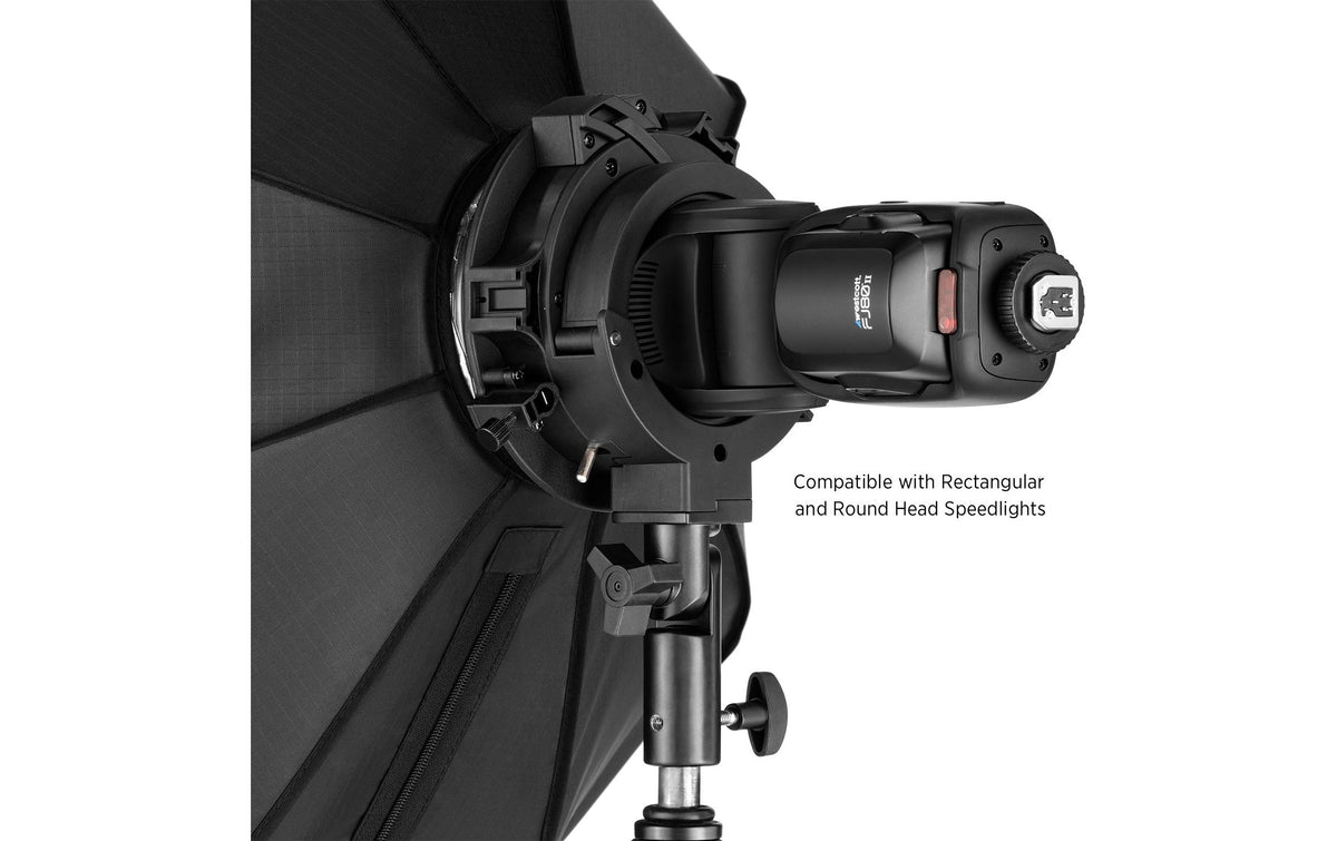 Westcott Quick-Mount S-Halterung 2 Geschwindigkeitsring – für Bowens – Schwarz – 241 × 160 × 58 mm