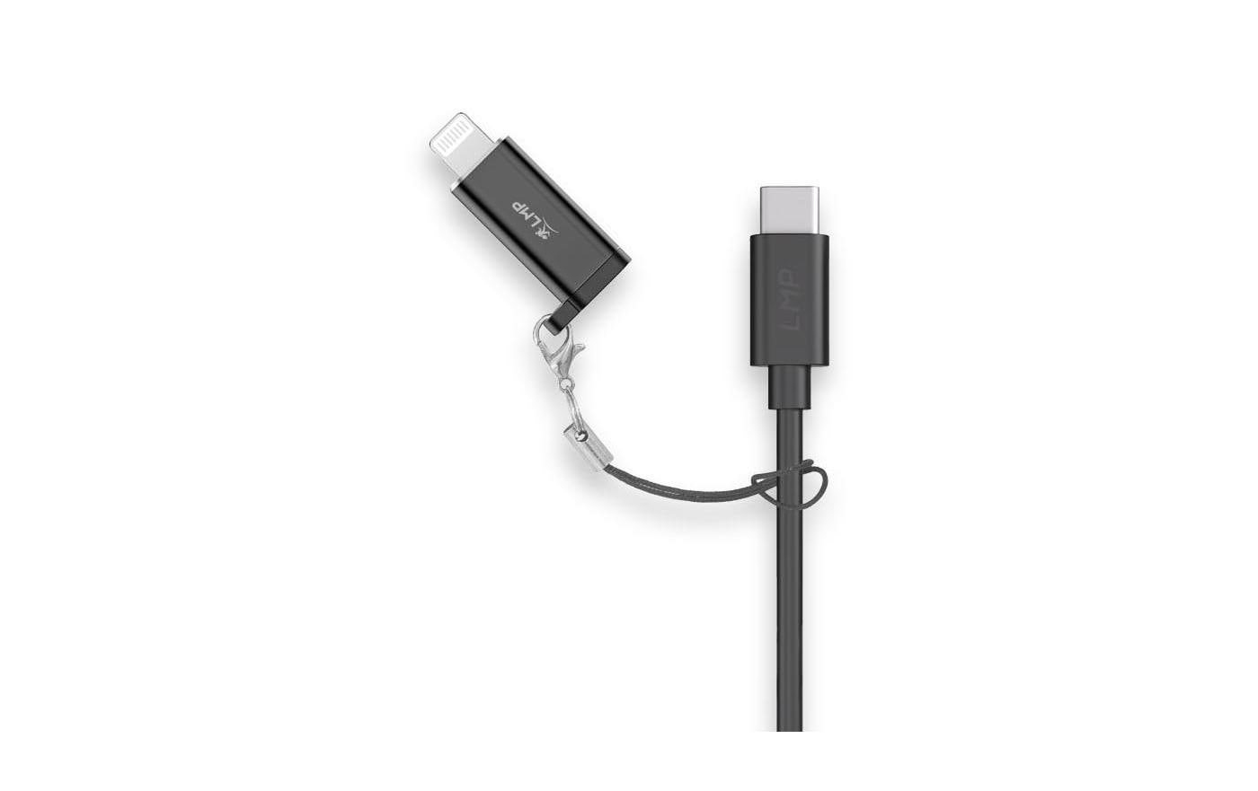 LMP USB-C zu Lightning Adapter – USB 3.2 Gen 2 (10 Gbit/s), für Apple Geräte mit Lightning, Schwarz