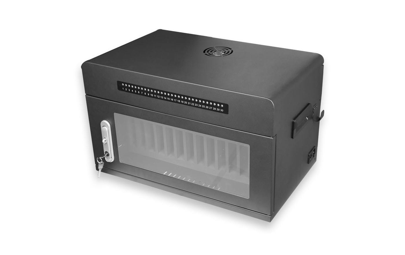 LMP SmartCabinet SP 30-1000 KC Lade-/Aufbewahrungsschrank – für 30 Geräte – abschliessbar, Laden – Schwarz