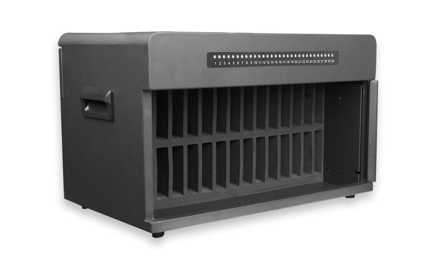 LMP Lade-/Aufbewahrungsschrank – für 30 Geräte – Abschliessbar, 1000 W (30 W/Port) – Schwarz