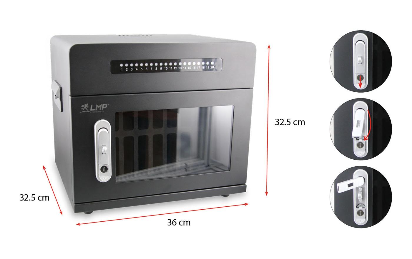 LMP SmartCabinet SP 20-500 KC Lade-/Aufbewahrungsschrank – für 20 Geräte – abschliessbar, Ladefunktion