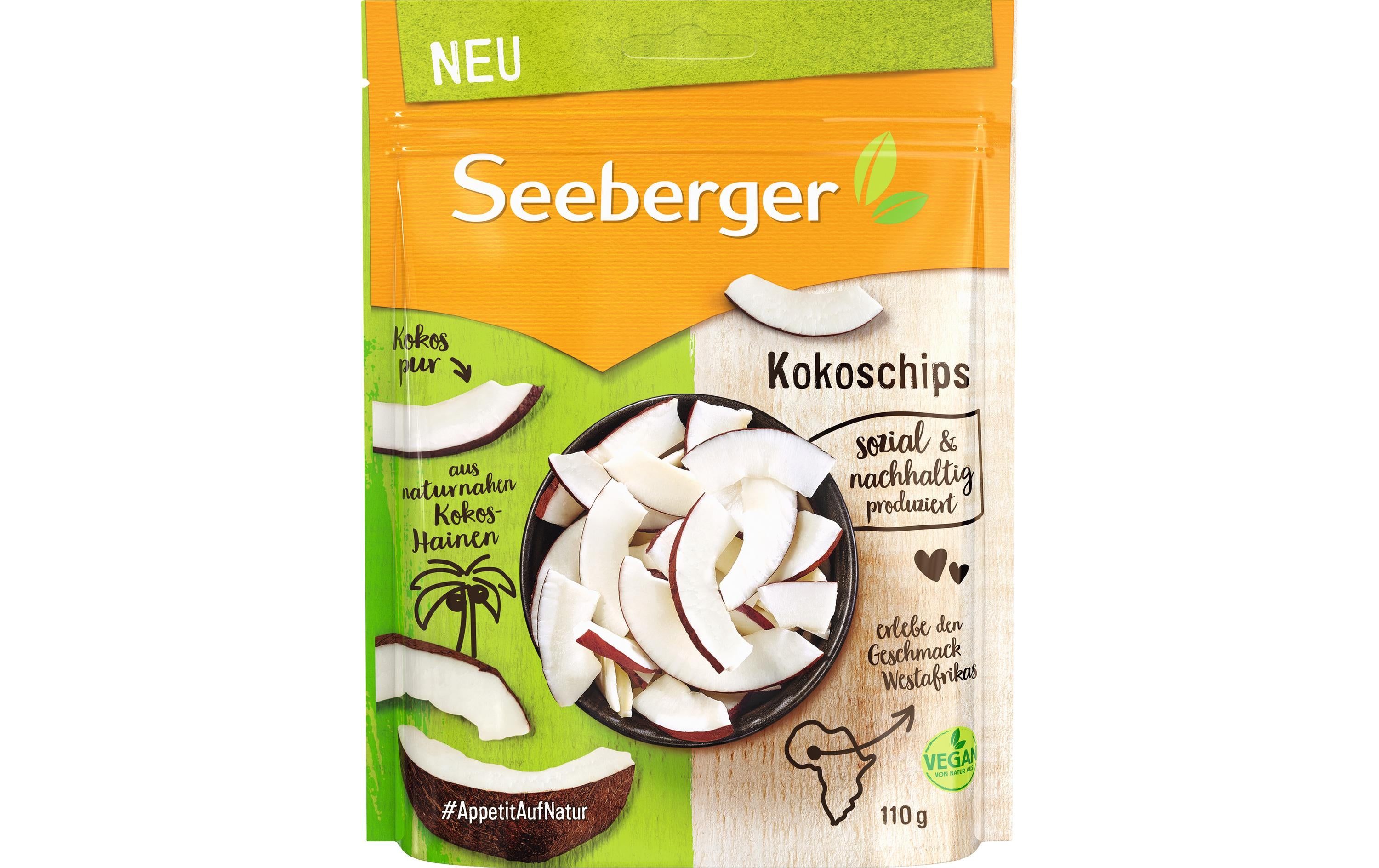 Seeberger Kokoschips – vegan, glutenfrei – 110 g