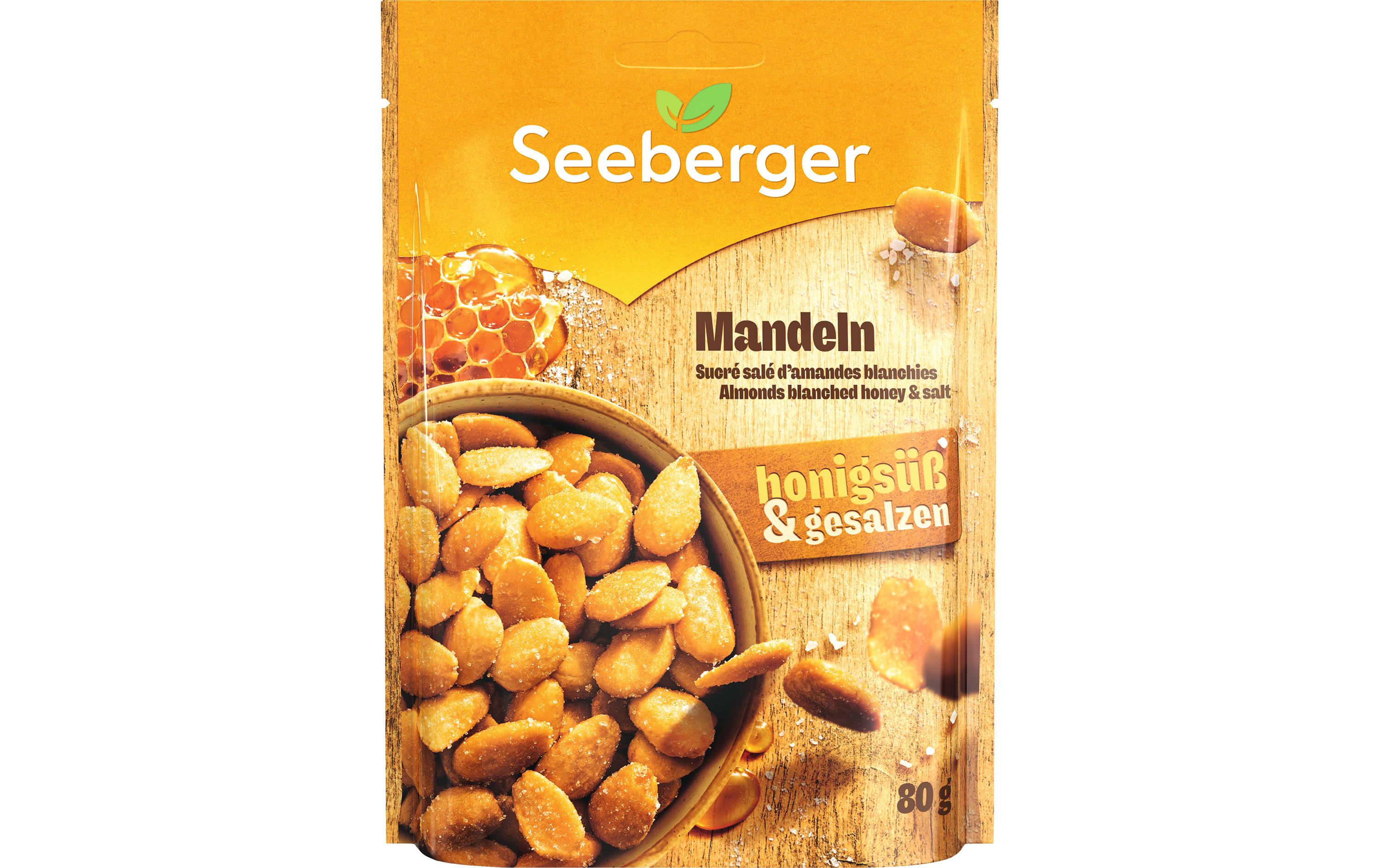 Seeberger Blanchierte Mandeln – Honig & Salz, glutenfrei – 80 g