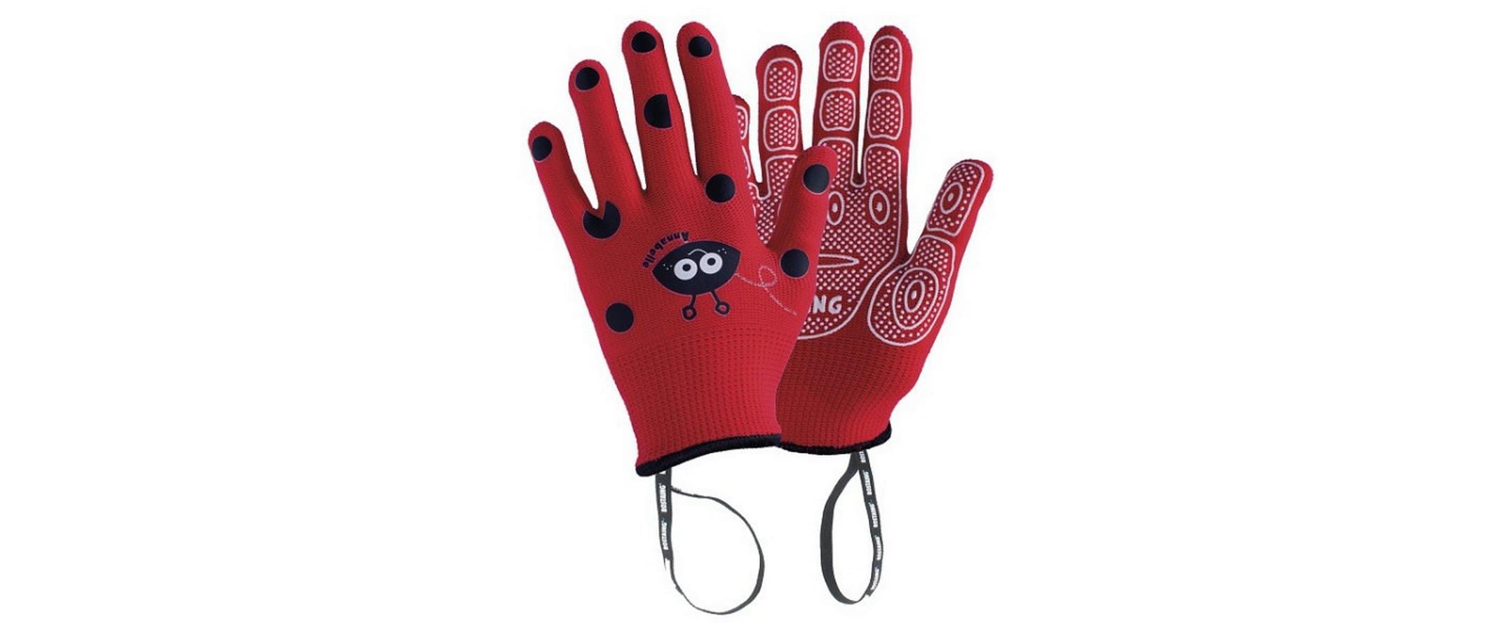 Samen Mauser Handschuhe Ladybird Anabel – Einheitsgrösse – Polyamid – Rot, Kinder