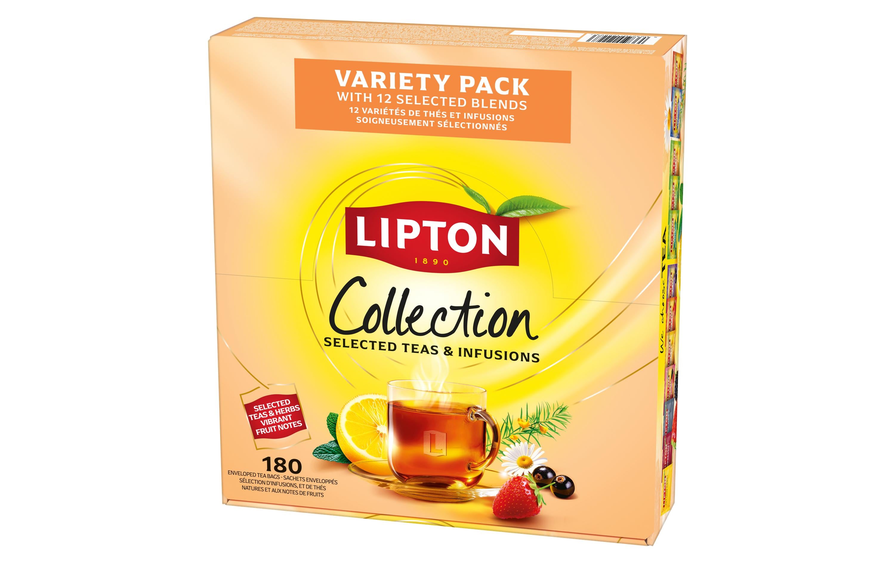 Lipton Schwarztee, Grüntee & Kräutertee – Teebeutel 180 Beutel – Fairtrade