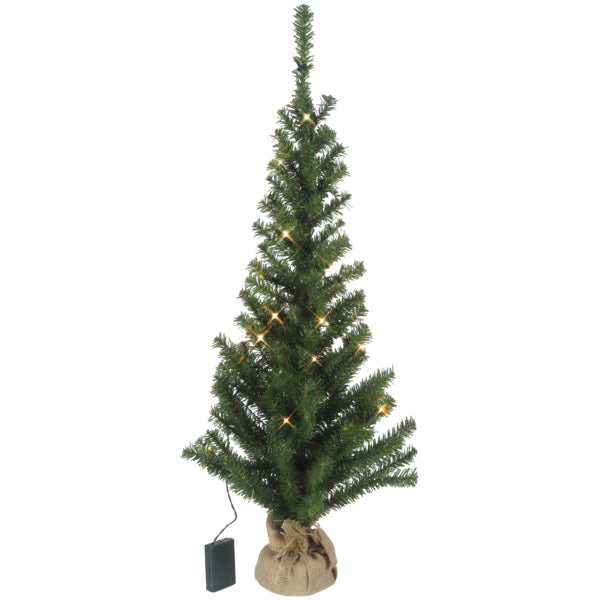 Star Trading LED Weihnachtsbaum – 90 cm, warmweiss, grün, batteriebetrieben, Timer, 30 LEDs
