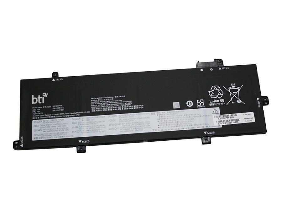 BTI Notebook-Akku – für Lenovo – 86 Wh, 15,44 V (4 Zellen) – Schwarz
