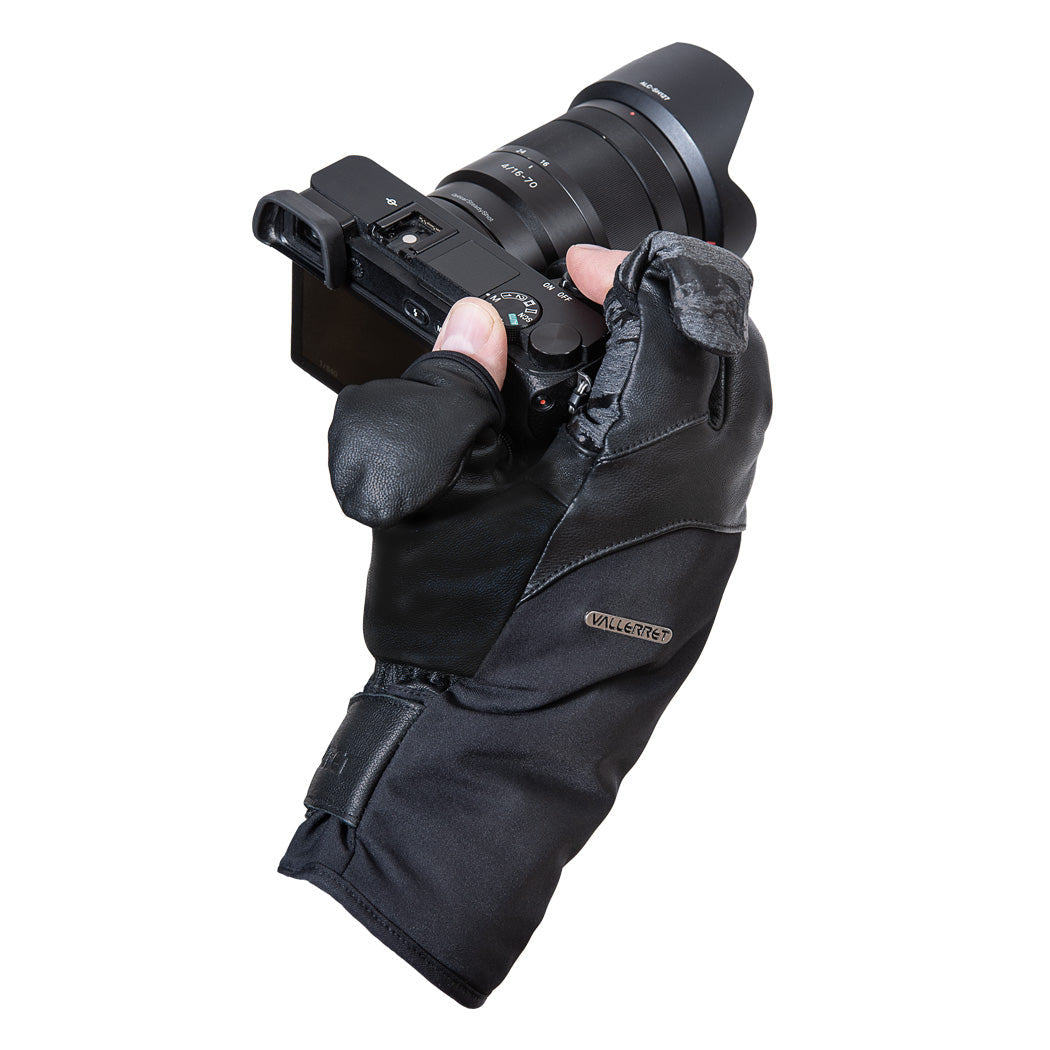 Vallerret Photography Gloves Vallerret Tinden Handschuhe – Grösse XXL, Echtes Leder, magnetische Fingerspitzen – Schwarz