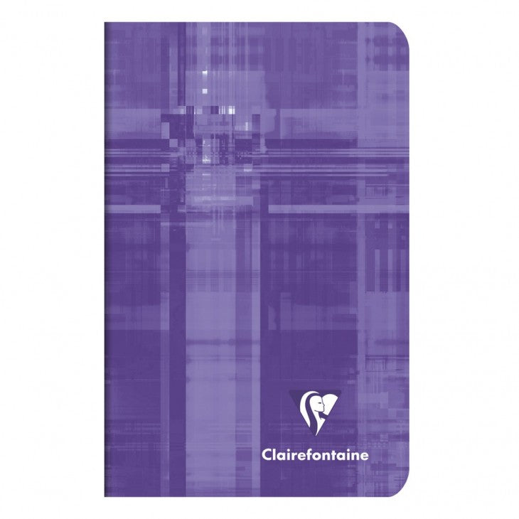 Clairefontaine Notizheft, 75 × 120 mm, kariert, Klammerheftung, Karton, 48 Seiten, 90 g/m² – farbig sortiert