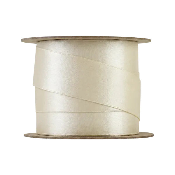 Blomus Geschenkband JUHLA M, Satin, matt, Creme, 25 mm × 5 m, 1 Stk.