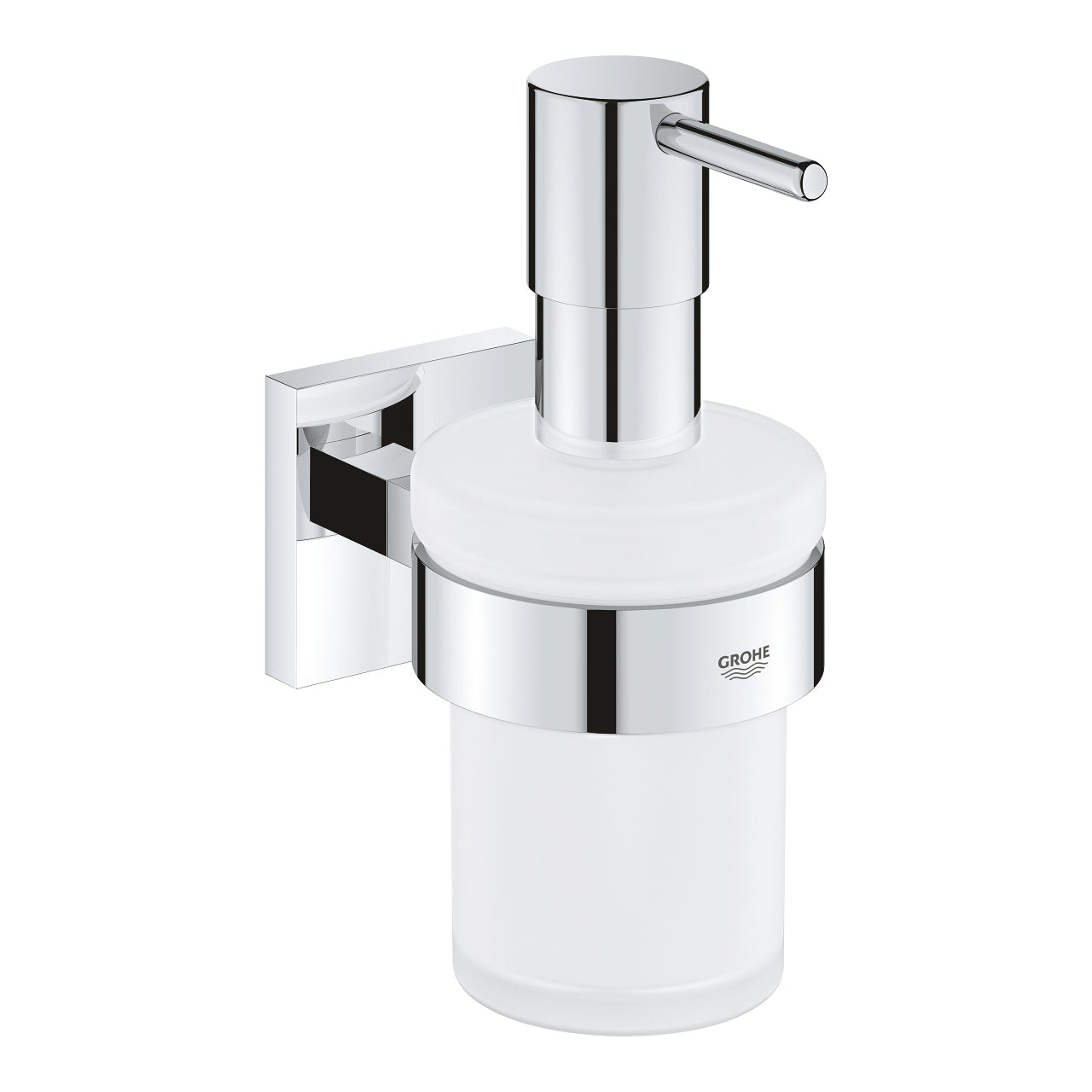 GROHE Start Cube – Seifenspender, manuell, 160 ml, Wandmontage, Chrom, mit Halter