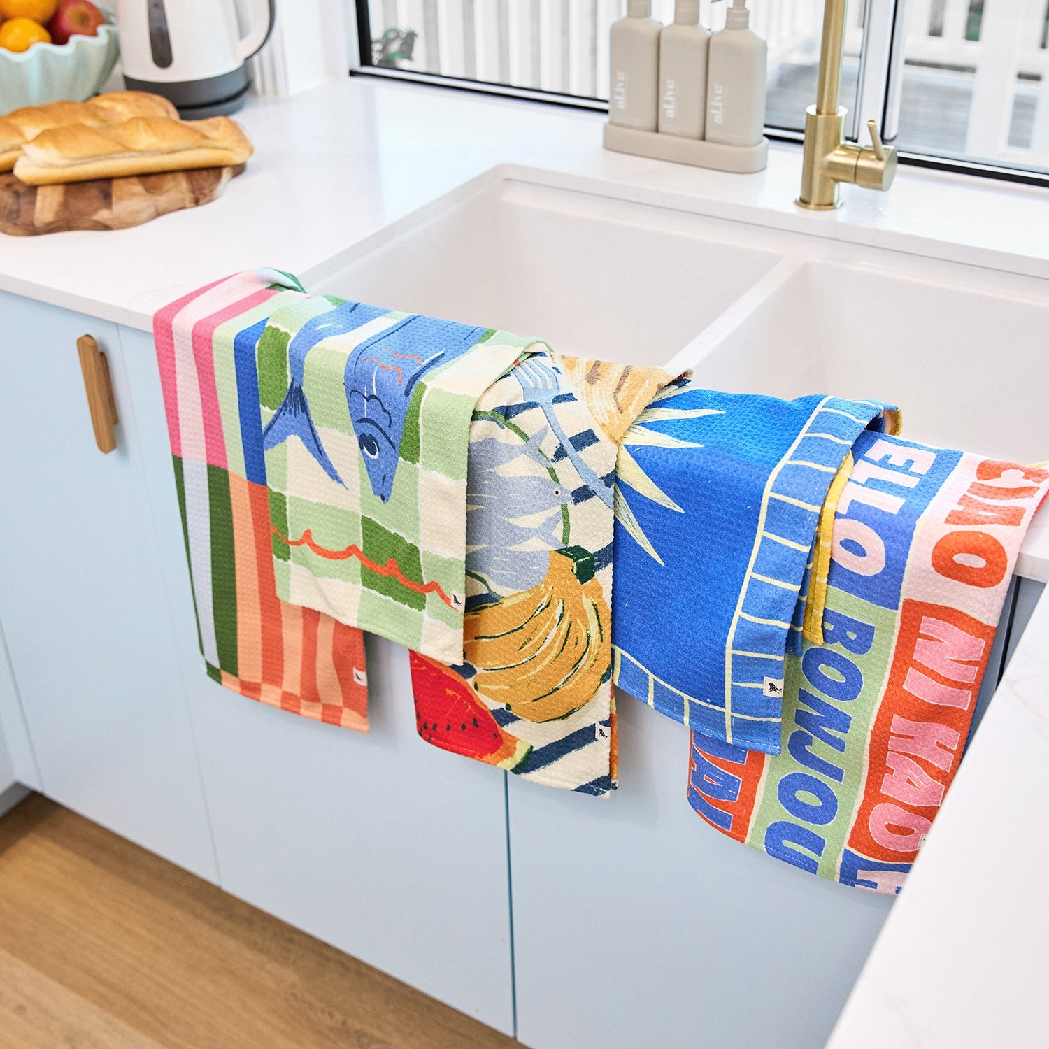 Dock & Bay Geschirrtuch Catch of the Day – assortiert – 75 × 45 cm – Polyester – 1 Stk.