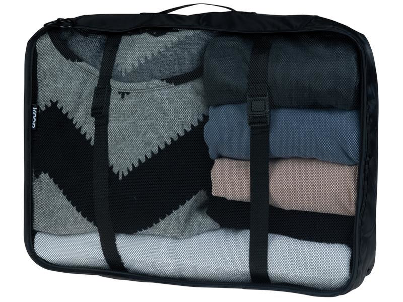 KOOR Packhilfen-Set Reesa XL – 40 × 30 × 12 cm, 14 l – schwarz, Polyester – 2-teilig