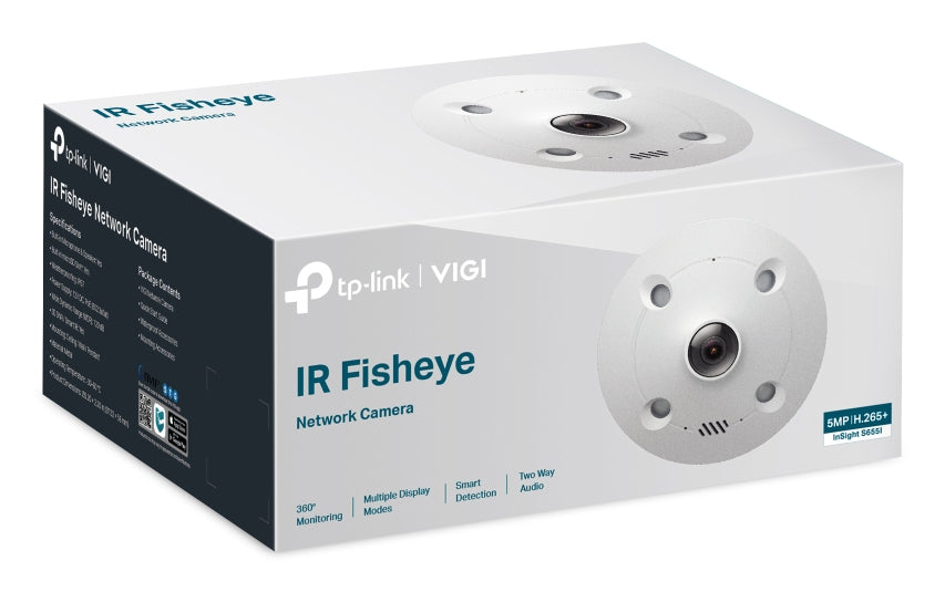 TP-Link VIGI Netzwerk-Kamera – 5 MP, Fisheye-Objektiv, IR