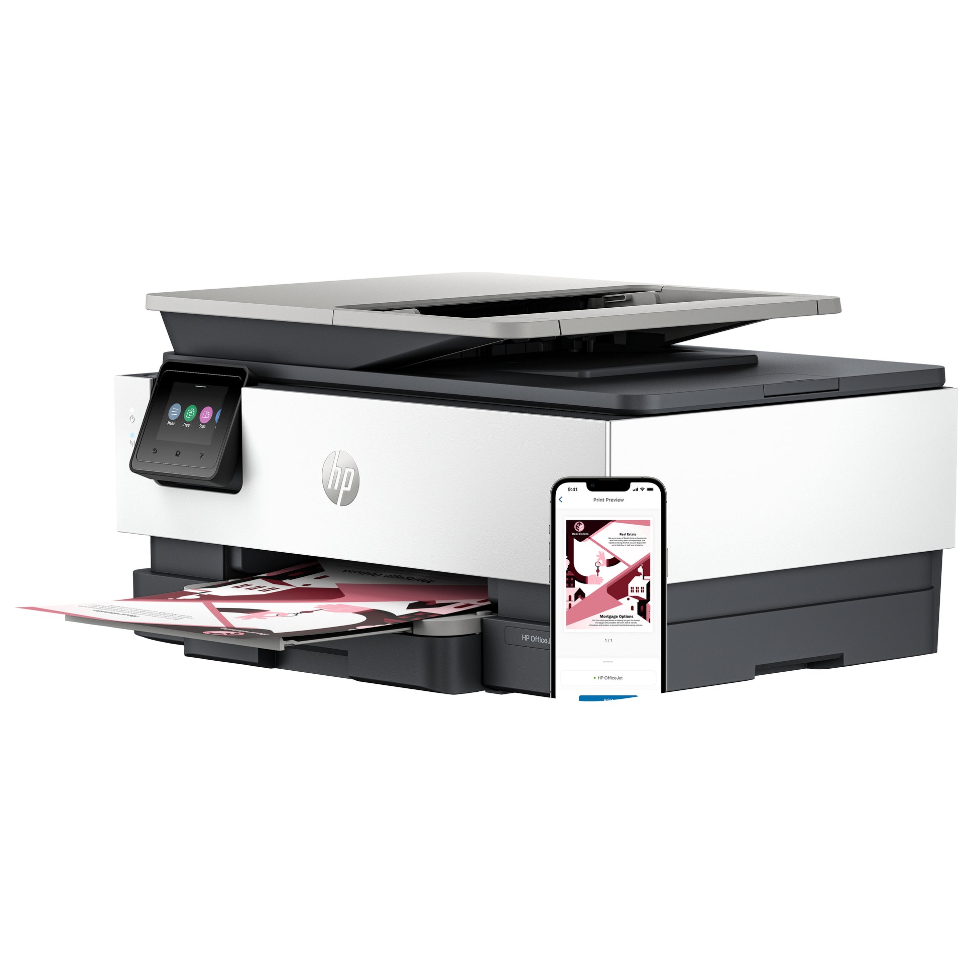 HP Officejet Pro 8122e – Farbtintenstrahl-Multifunktionsdrucker, A4, 3-in-1, Duplex, ADF, WLAN/LAN, AirPrint