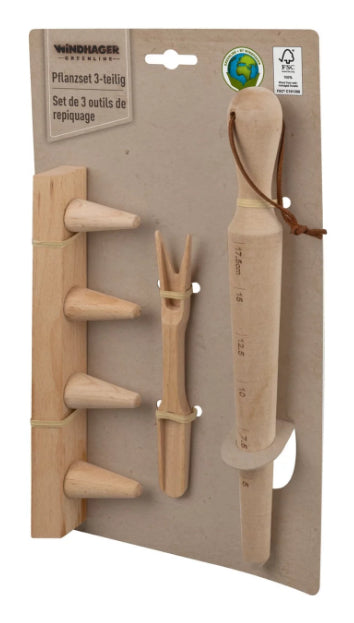 Windhager Pflanzset – 3-teilig – Holz