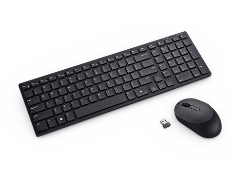 DELL KM555 – Tastatur- und Maus-Set – Membran – Bluetooth & 2,4 GHz (USB-A) – QWERTY (IS) – Schwarz