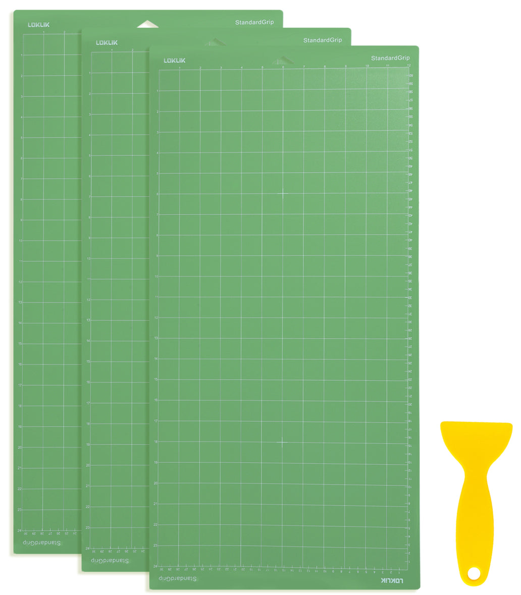LOKLiK Plotter-Matte StandardGrip – 33,0 × 66,0 cm – Grün – für Cricut Maker – 3er-Set