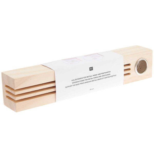 Rico Design Holzständer – Kiefer, beige – 26 × 5 × 4 cm