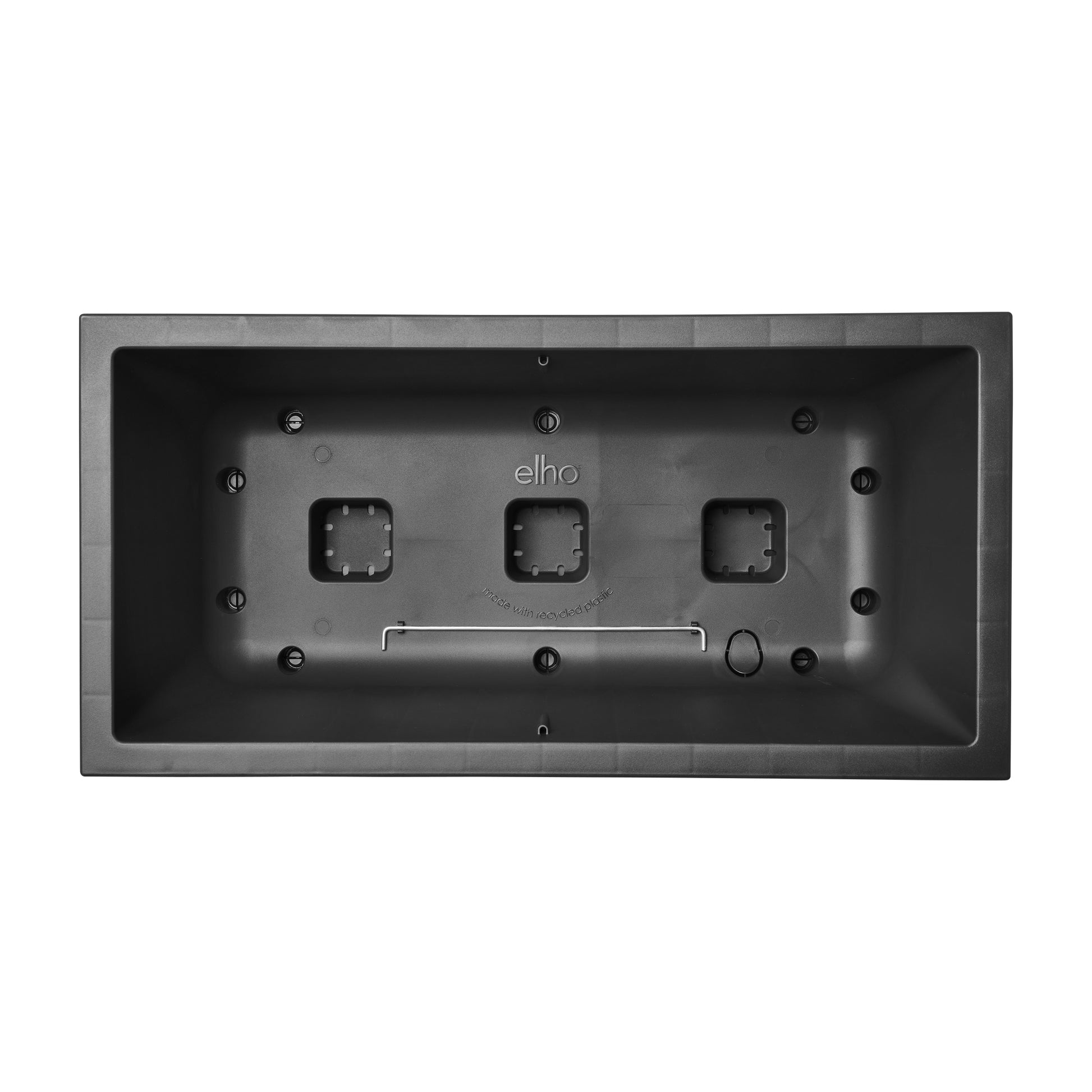 elho Vivo Next Lang 60 Pflanzkasten – 27 l – Recycling-Kunststoff, Schwarz