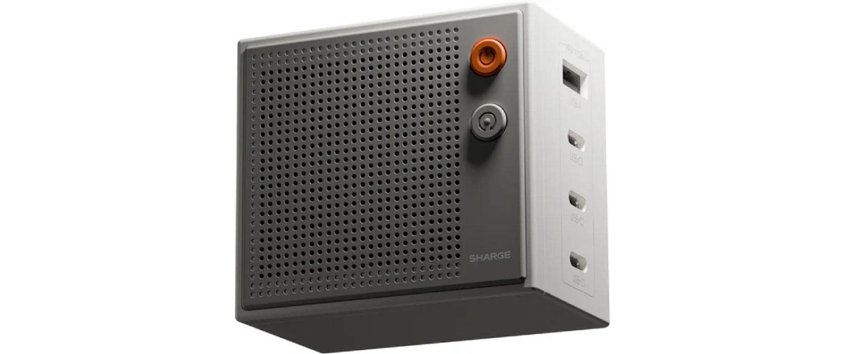 Sharge PIXEL 100 USB-Ladegerät 110 W – USB-C×3, USB-A×1 – PD 3.1, GaN – Weiss