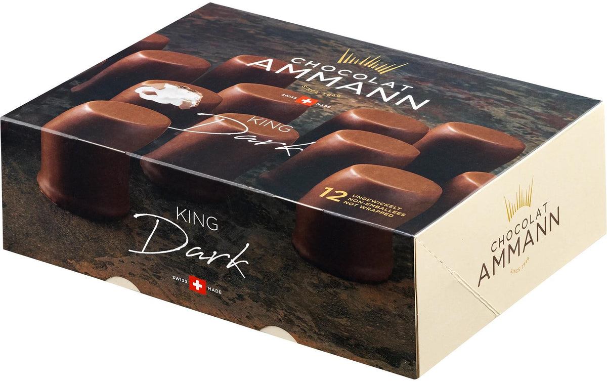 Chocolat Ammann King Schaumküsse – Dunkle Kuvertüre – 360 g