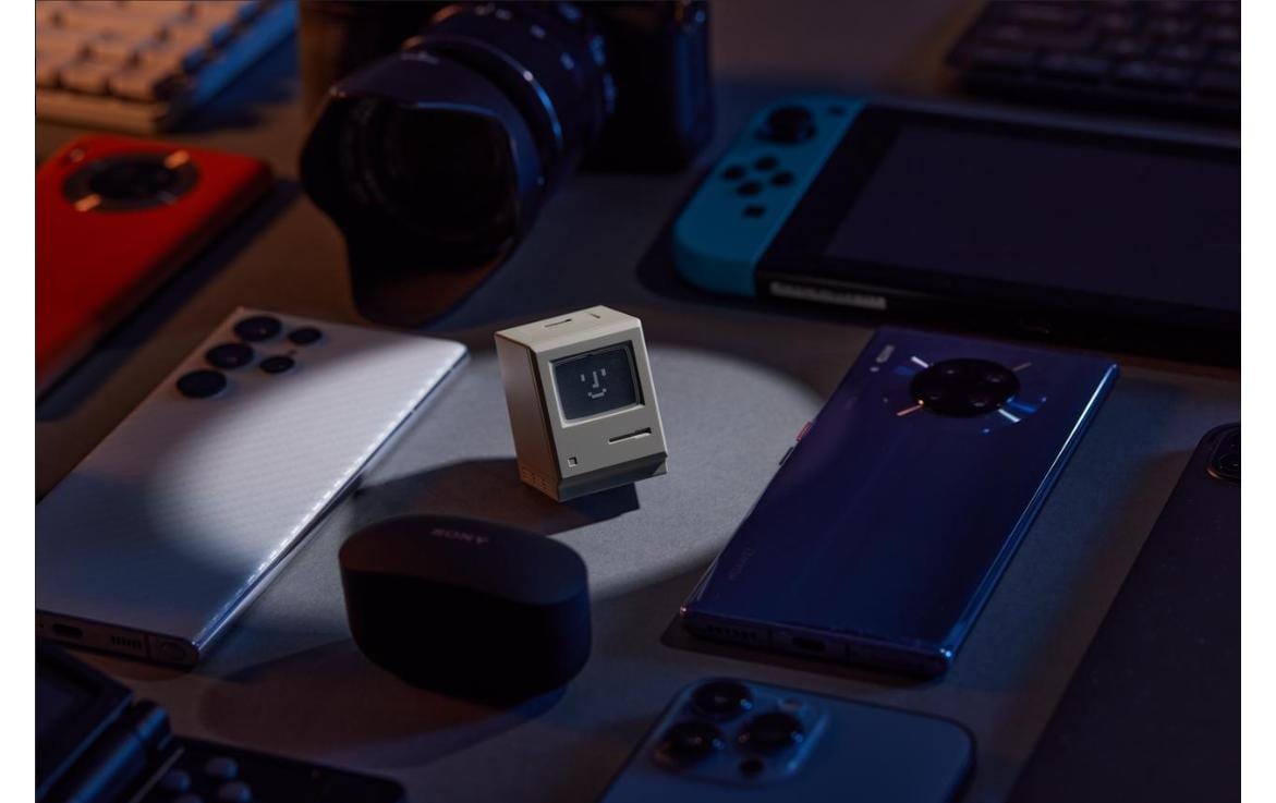 Sharge RETRO USB-Ladegerät 35 W – USB-C×1, GaN, Grau