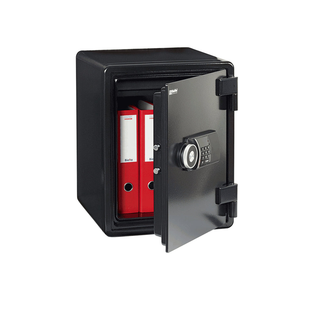Rieffel Feuerschutztresor VT-FS 540 EN – Elektronikschloss – 41 l – Feuerschutz 60 min – NT-FIRE 017 – Schwarz