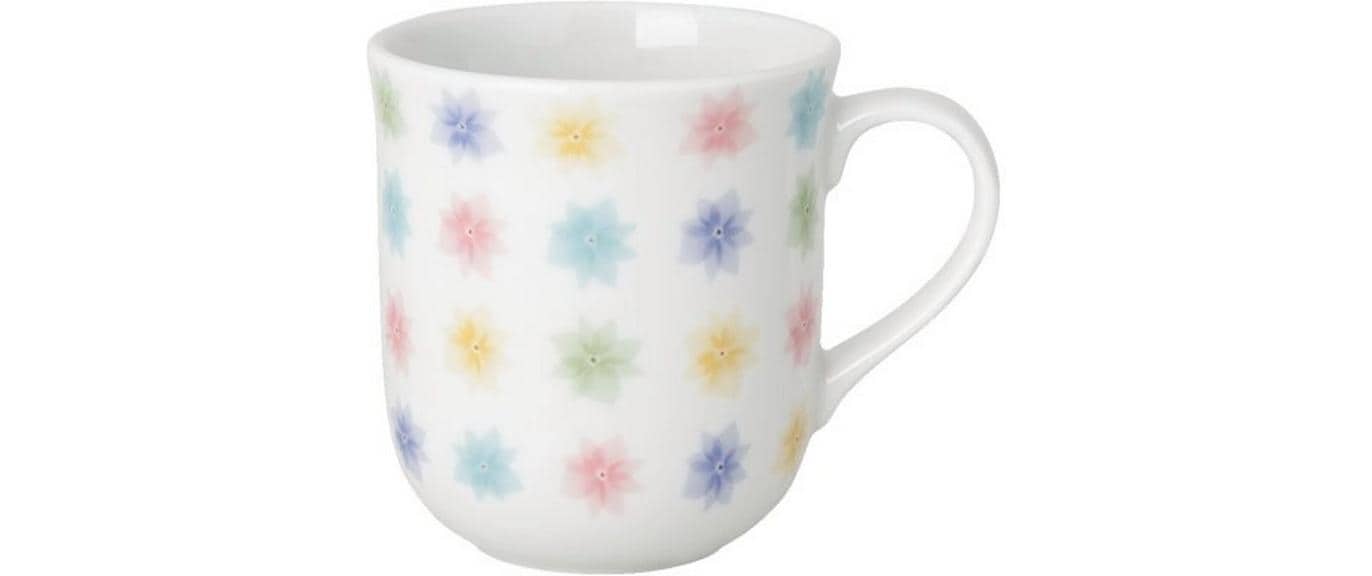 Hutschenreuther Universaltasse Blütenteppich – 400 ml, Porzellan, Mehrfarbig/Weiss, mit Henkel