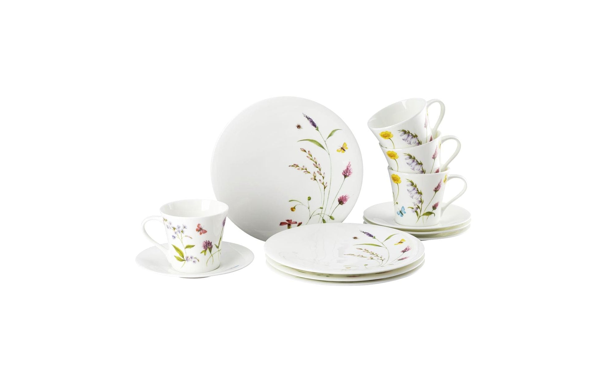 Hutschenreuther Kaffee-Service – 12-teiliges Set, Porzellan, Mehrfarbig, spülmaschinenfest, mikrowellengeeignet