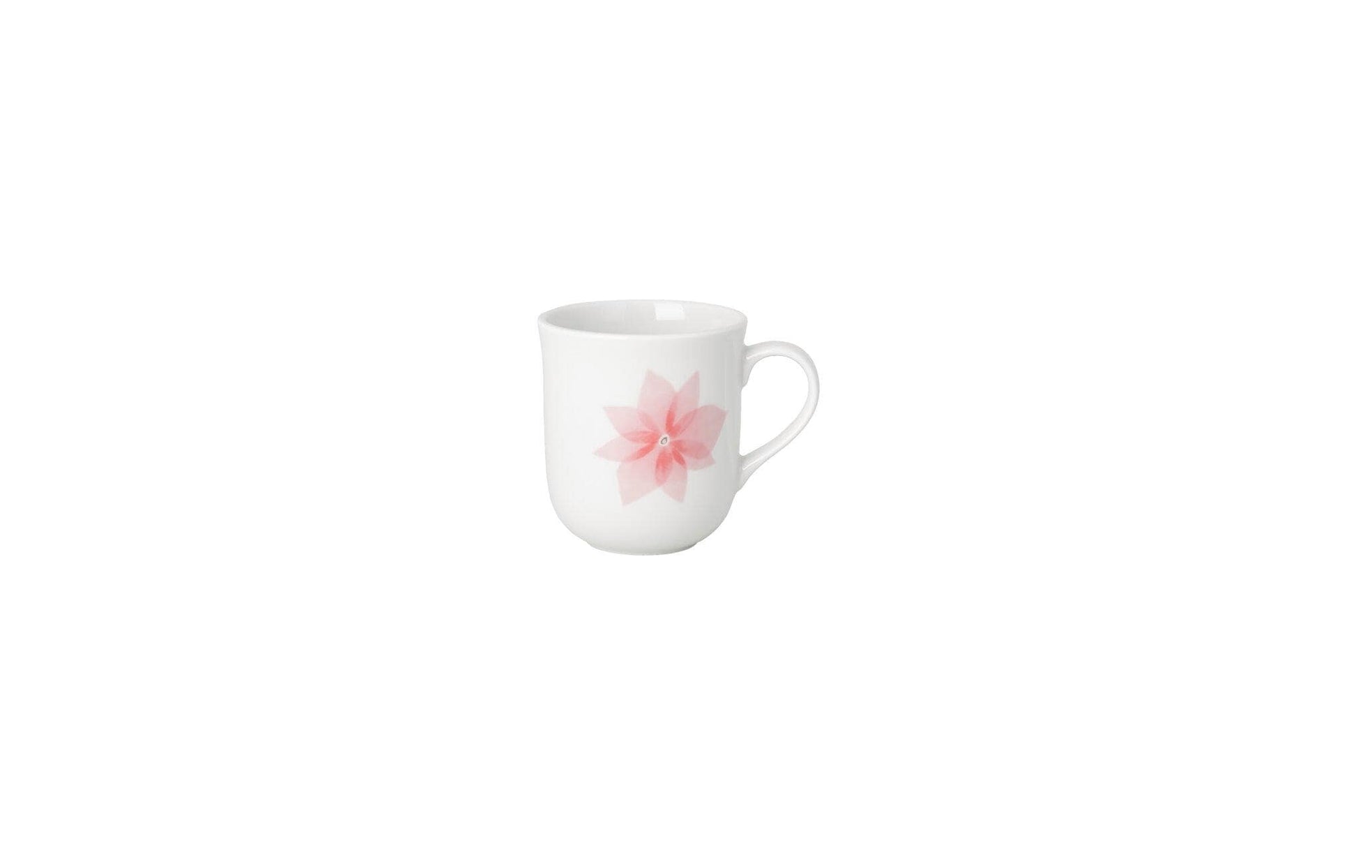 Hutschenreuther Tasse – 400 ml, Porzellan, Altrosa/Weiss, mit Henkel
