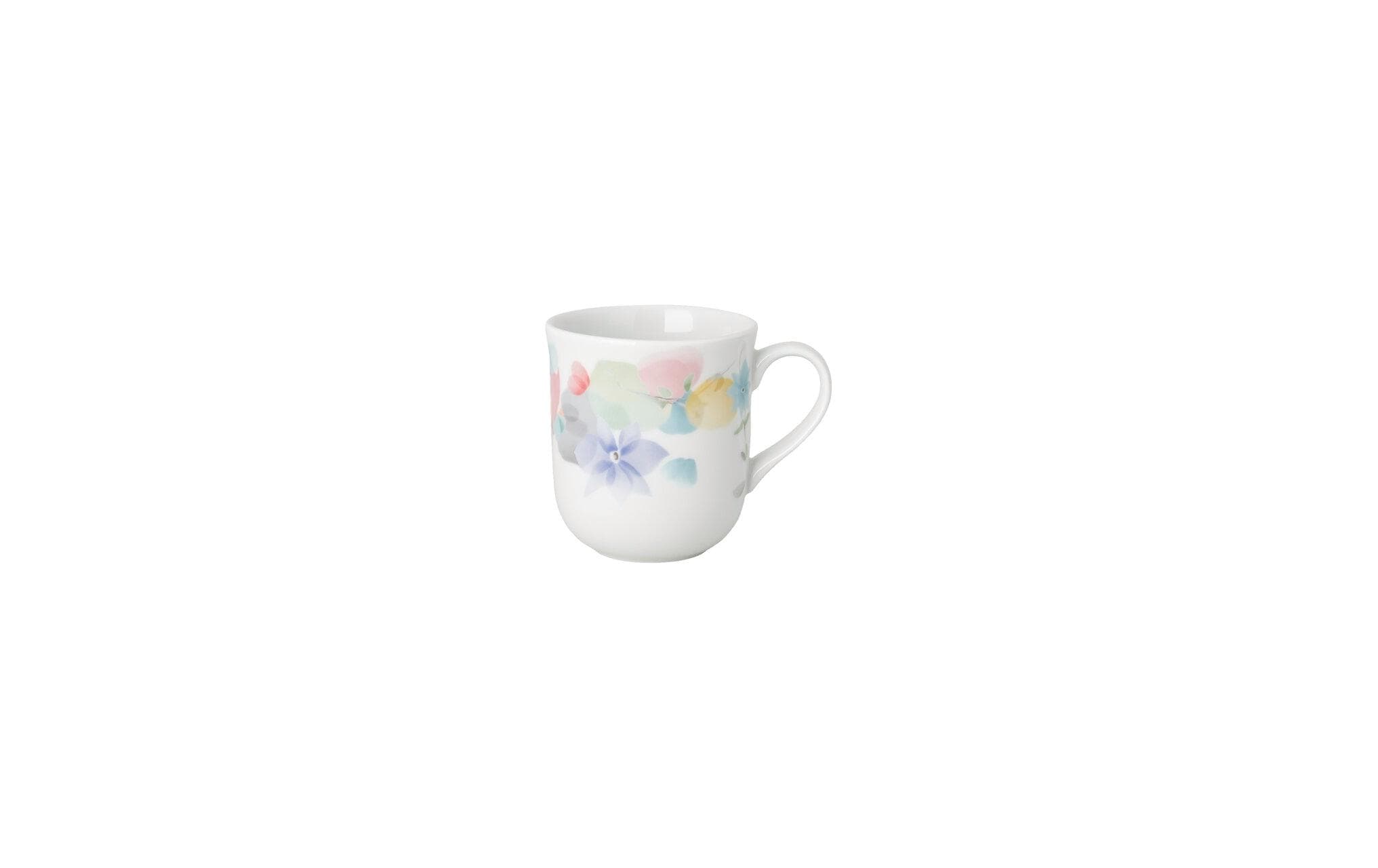 Hutschenreuther Tasse – 400 ml, Porzellan, Eisblau/Weiss, mit Henkel