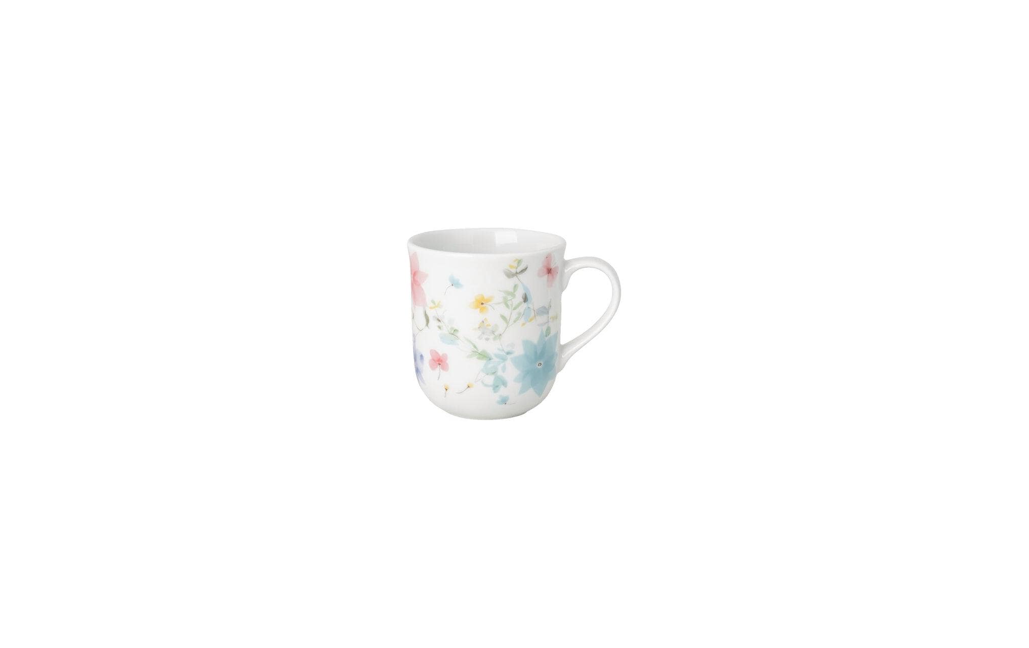 Hutschenreuther Tasse – 400 ml, Porzellan, mehrfarbig/weiss, mit Henkel