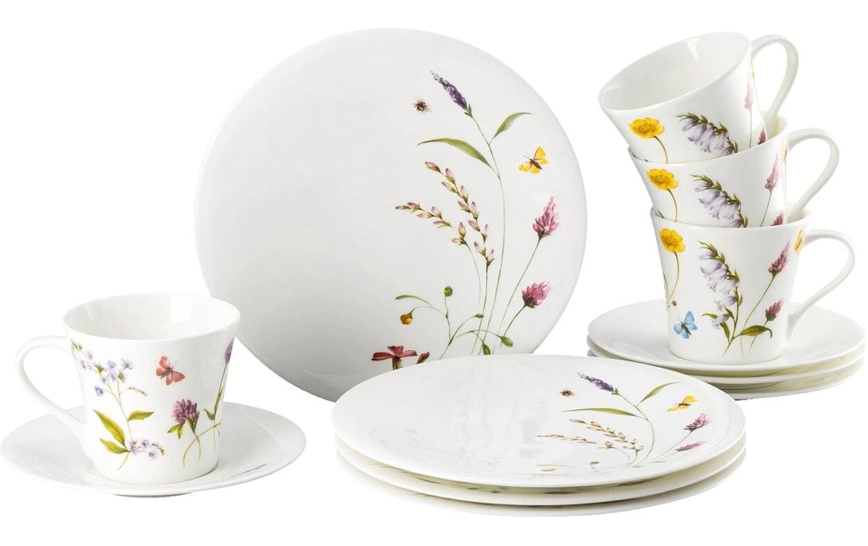 Hutschenreuther Kaffee-Service – 12-teiliges Set, Porzellan, Mehrfarbig, spülmaschinenfest, mikrowellengeeignet