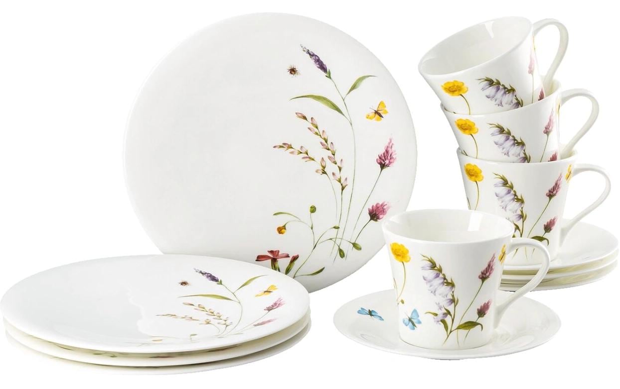 Hutschenreuther Kaffee-Service – 12-teiliges Set, Porzellan, Mehrfarbig, spülmaschinenfest, mikrowellengeeignet