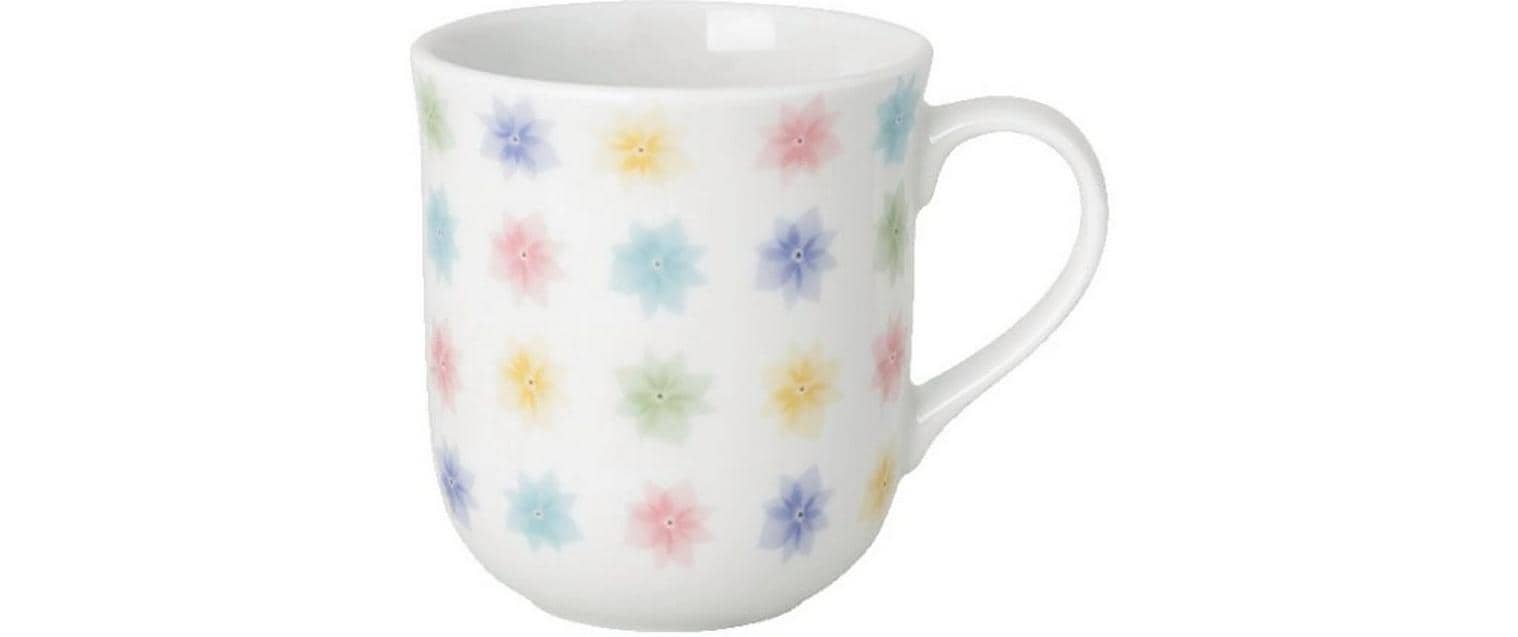 Hutschenreuther Universaltasse Blütenteppich – 400 ml, Porzellan, Mehrfarbig/Weiss, mit Henkel
