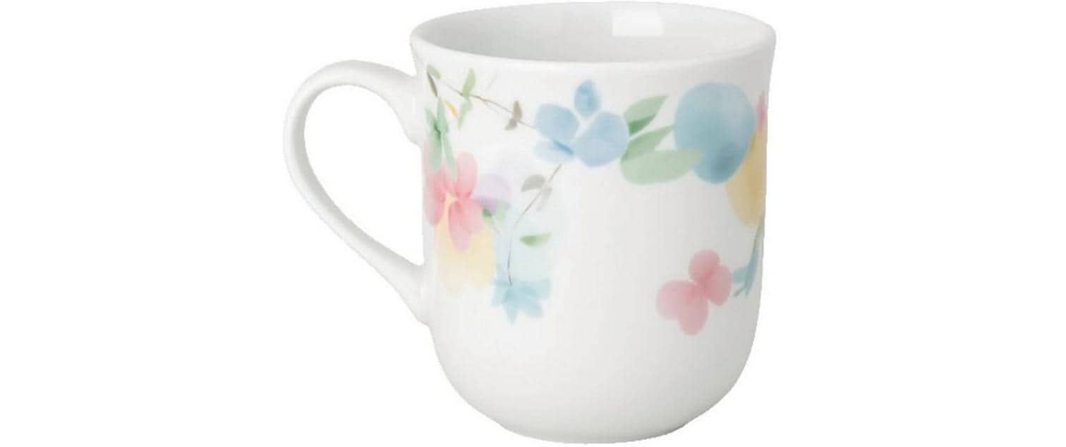 Hutschenreuther Tasse – 400 ml, Porzellan, Eisblau/Weiss, mit Henkel