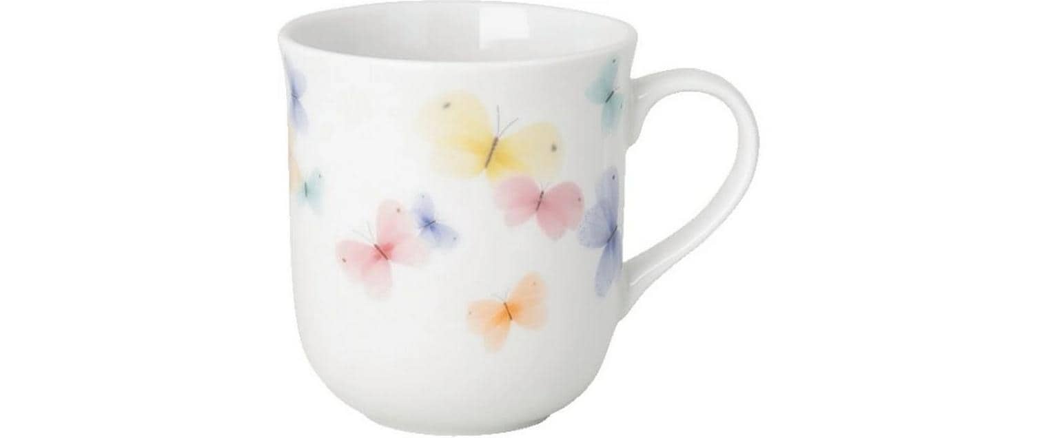 Hutschenreuther Tasse – 400 ml, Porzellan, Mehrfarbig/Weiss